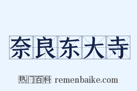奈良东大寺是什么意思的图片